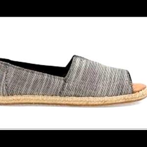 TOMS Open Toe Espadrilles Size 9, New